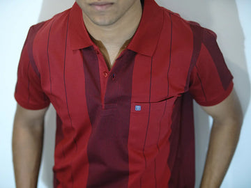 Black Stripes on Red Merchandise Cotton
