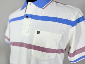 Blue and Purple on Cream