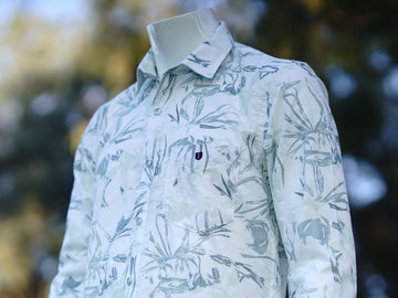 Leaf Printed Cream Smart Casual