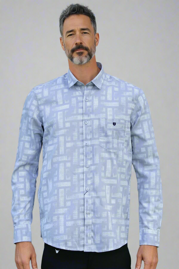 Men’s Urban Sky Printed Smart -Casual Trim fit Button-Down