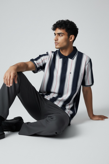 Peach Line on Greay Along With Black