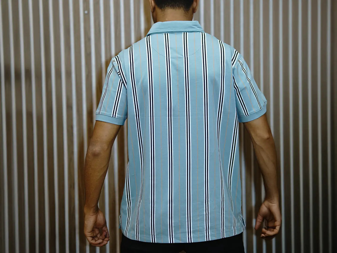 Black and White Vertical Lines on  Green