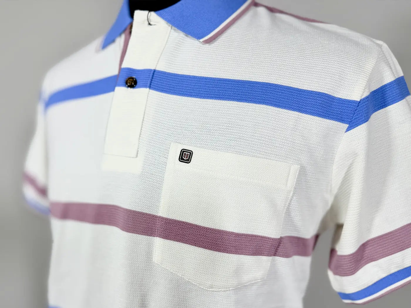 Blue and Purple on Cream