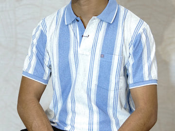 Blue and Grey Vertical Stripes