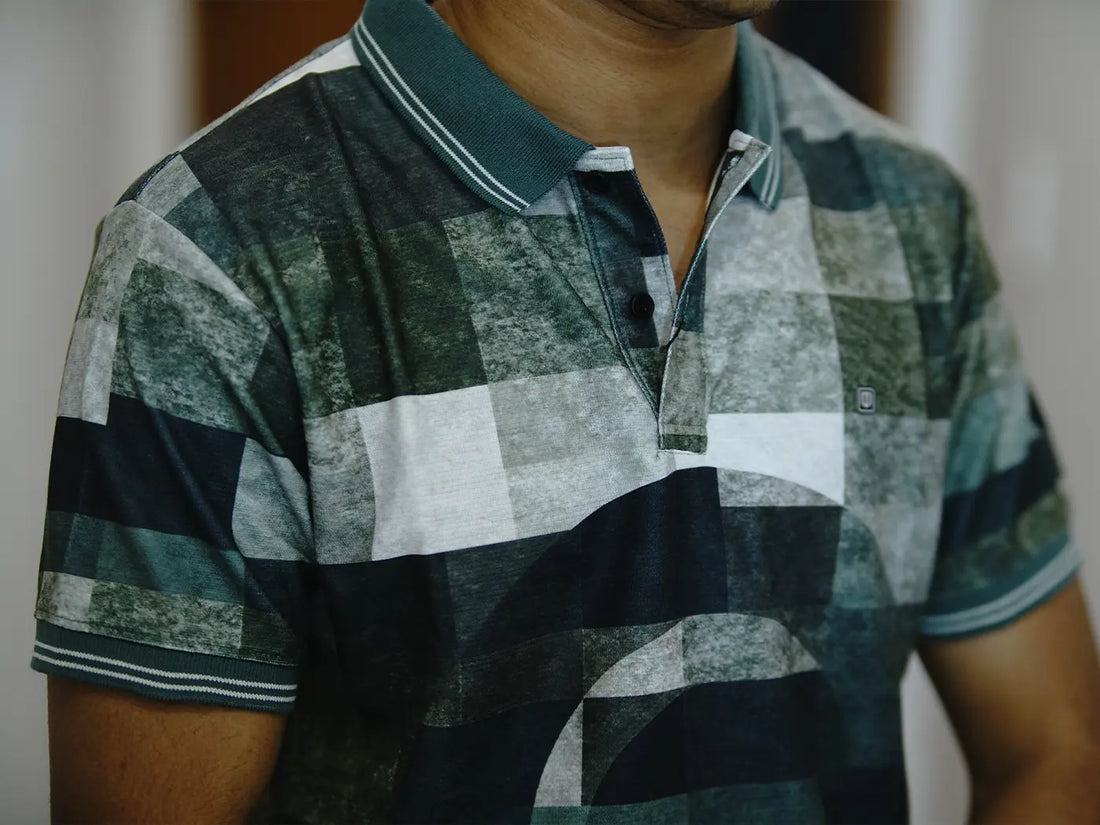 Green Checked Polo