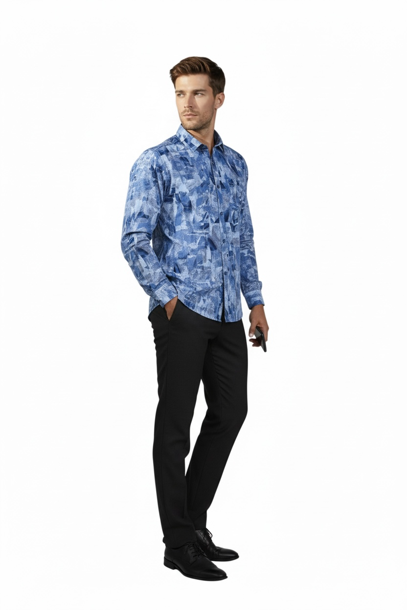 One Blue Print Smart Casual