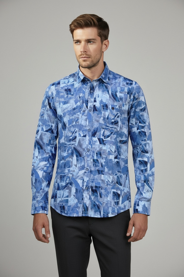 One Blue Print Smart Casual