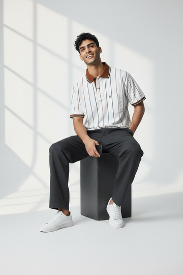 Brown and Black Stripes With Brown Collar