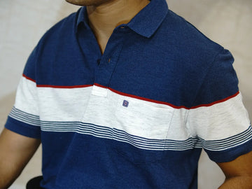 Navy Blue Ash With Red Stripe