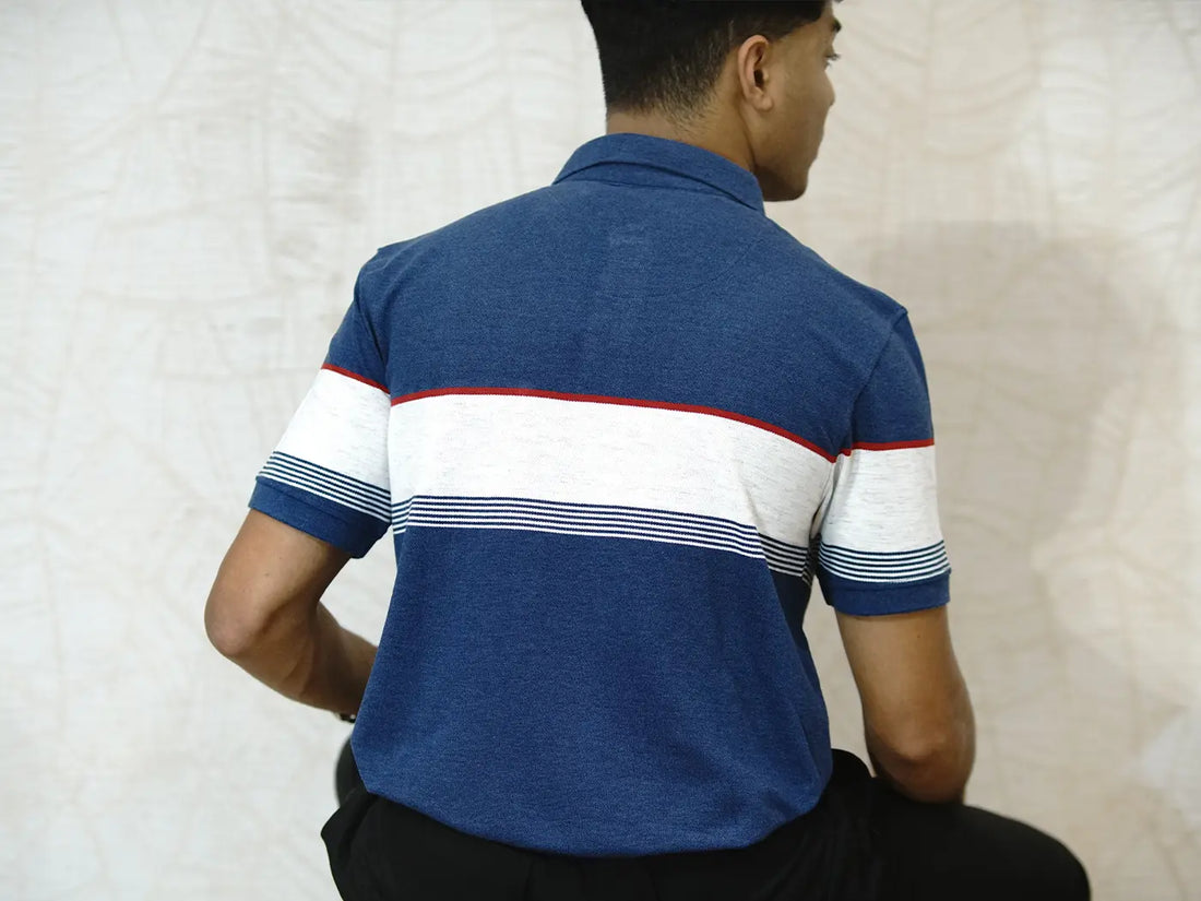 Navy Blue Ash With Red Stripe