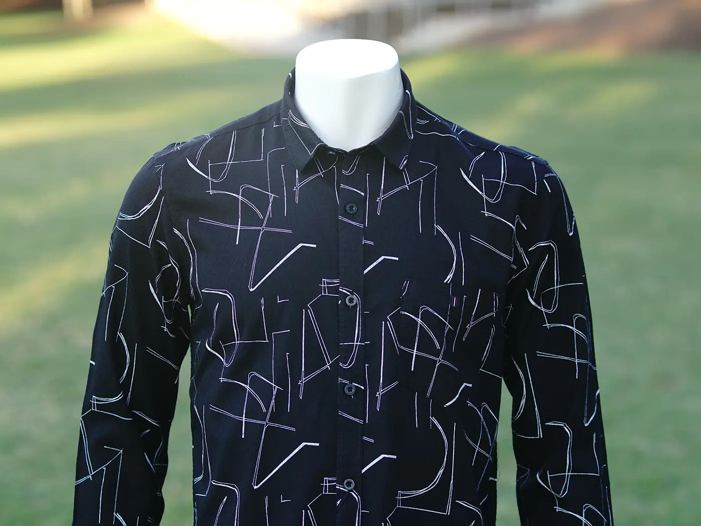White Branch Printed Smart Casual